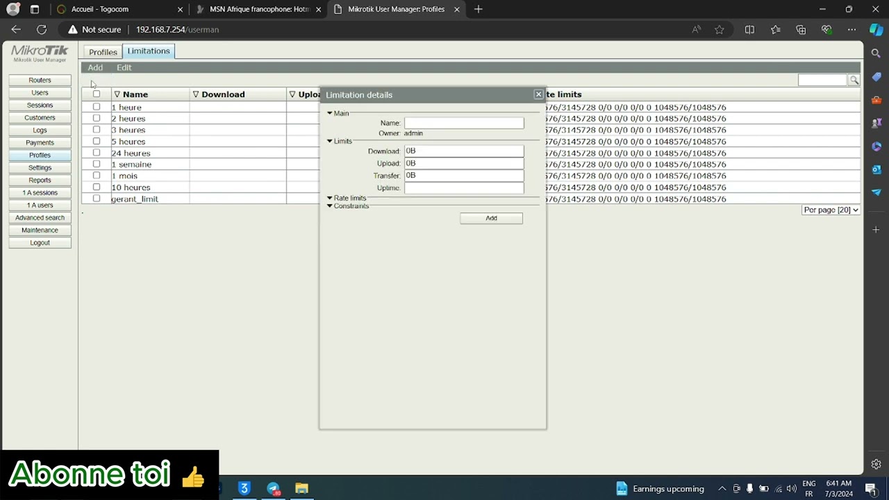 USERMAN : Générez des tickets pour votre WIFI-ZONE