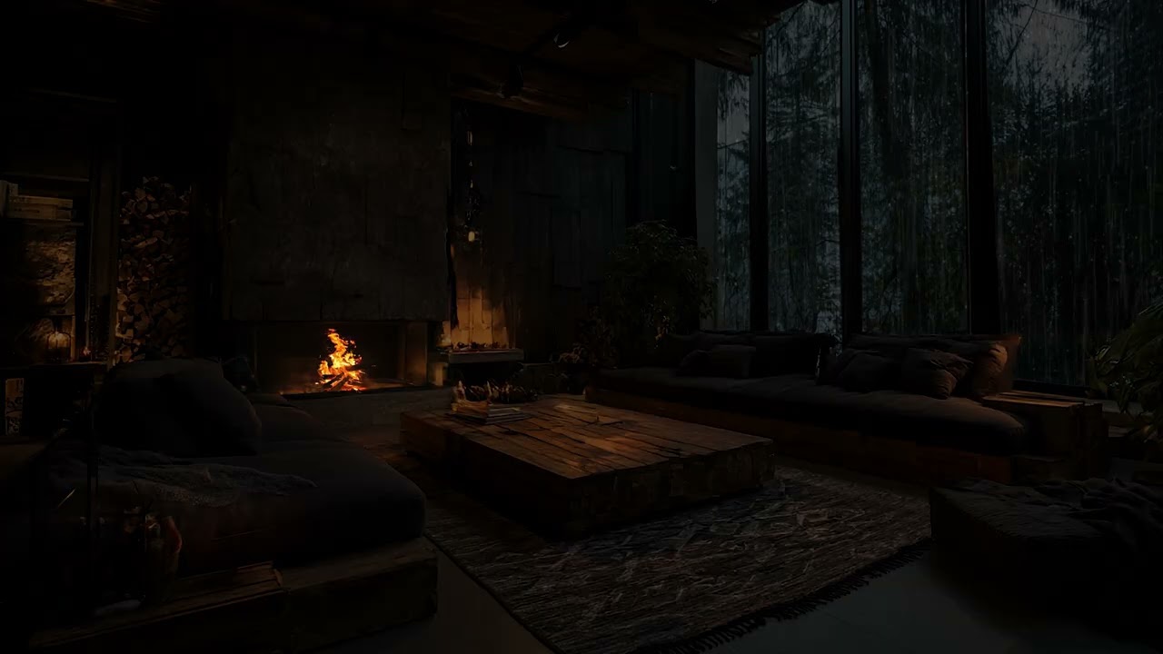Endless Night Rain Creating a Deep Calm Atmosphere Perfect for Meditation, Stress Relief and Sleep