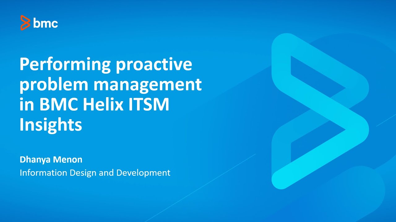 Проактивное управление проблемами в BMC Helix ITSM Insights