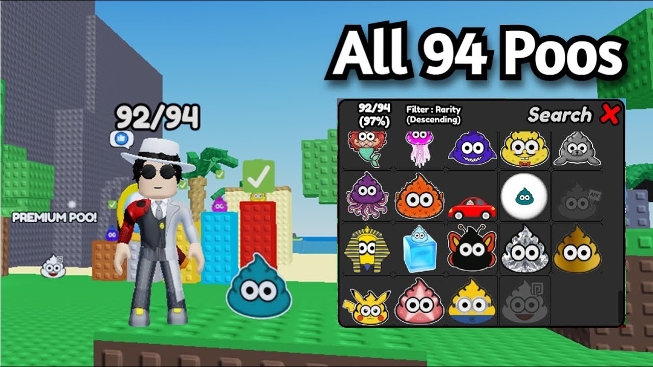 Roblox FIND THE POU POOS - How to get ALL 94 POOS