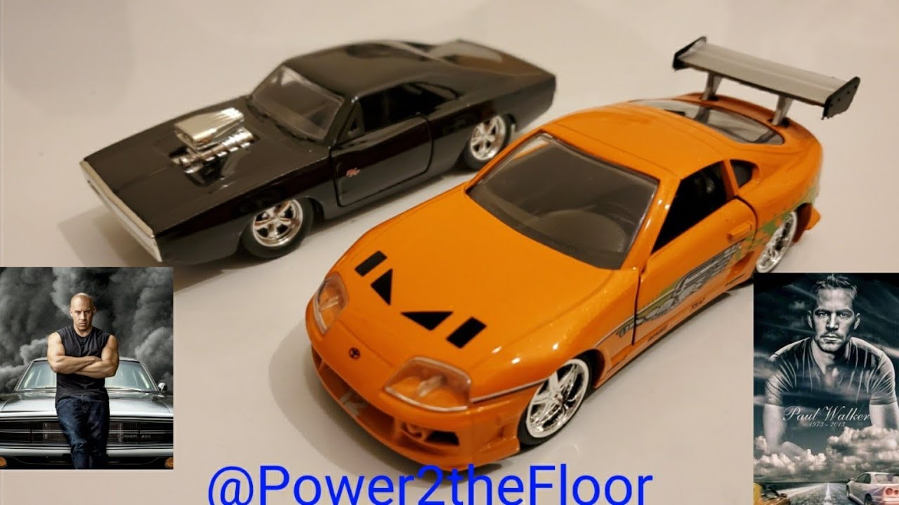 Fast And The Furious | DOM'S 1970 DODGE CHARGER AND BRIAN'S TOYOTA SUPRA / 1:24 & 1:32 MODEL CARS