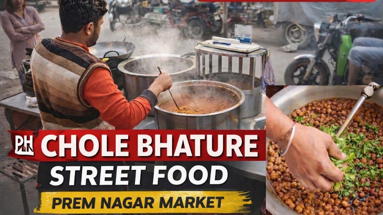 Chole Bhature, Prem Nagar, Sunday Market Delhi 