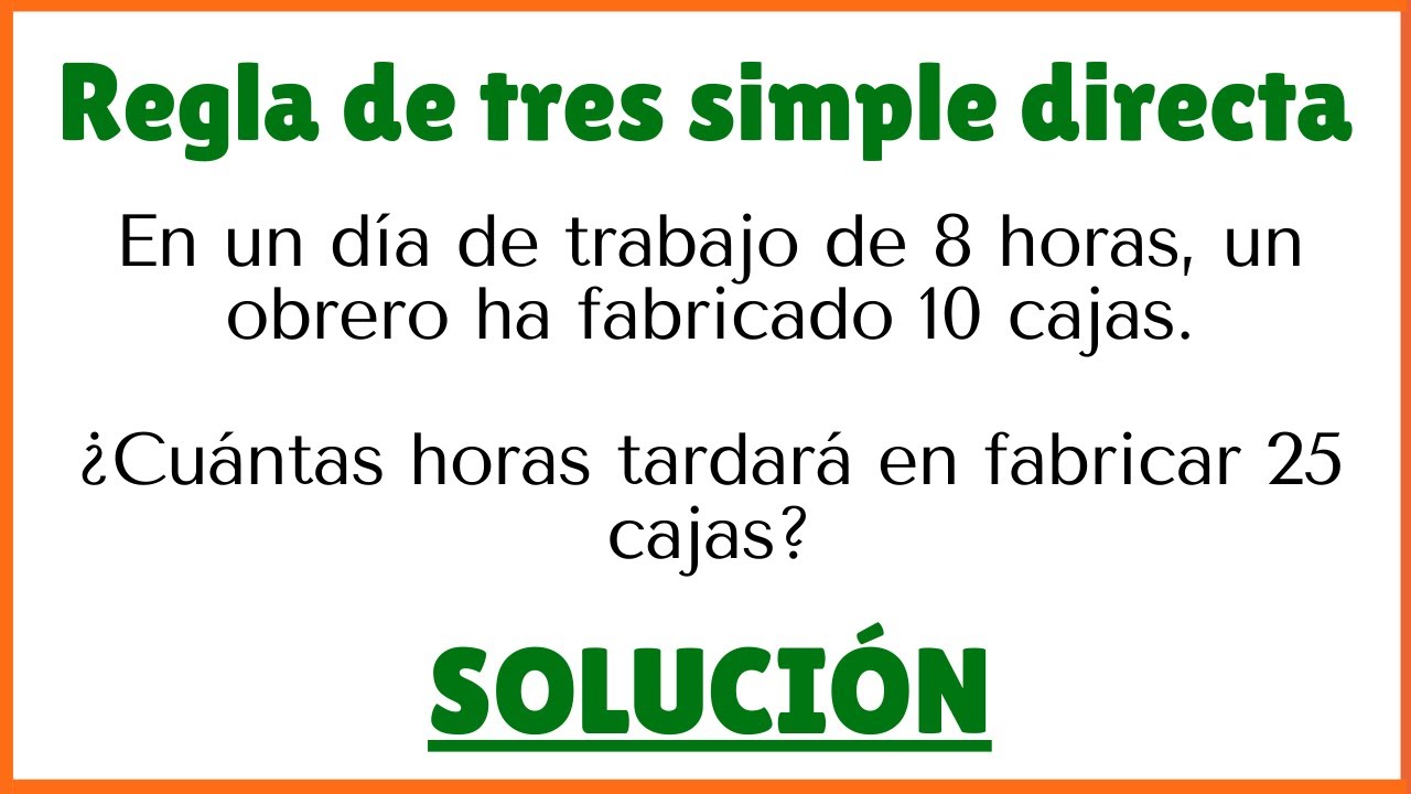 REGLA de TRES SIMPLE DIRECTA | Clases de Matemáticas