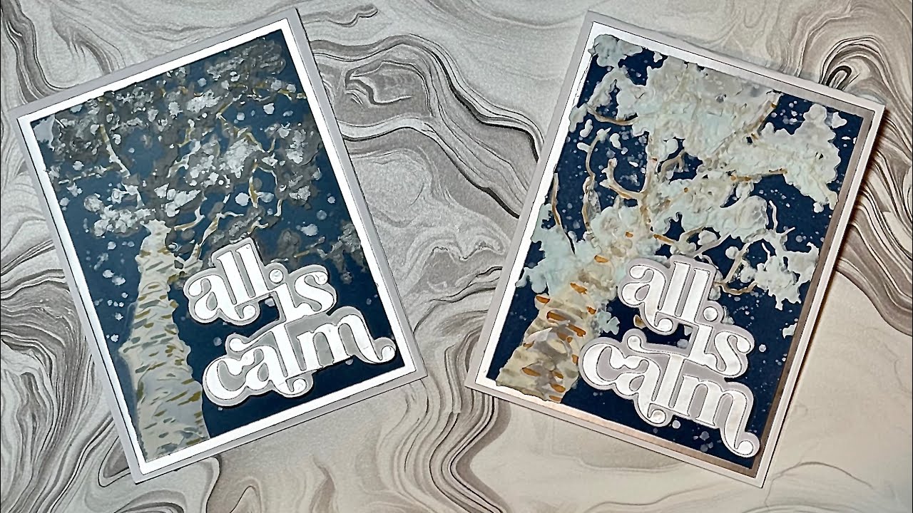Come Create with Me: Textured Snowy Aspen Skyline with Altenew