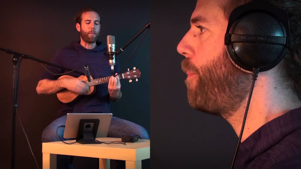 Recording a song with iRig Pro DUO dual-channel audio interface