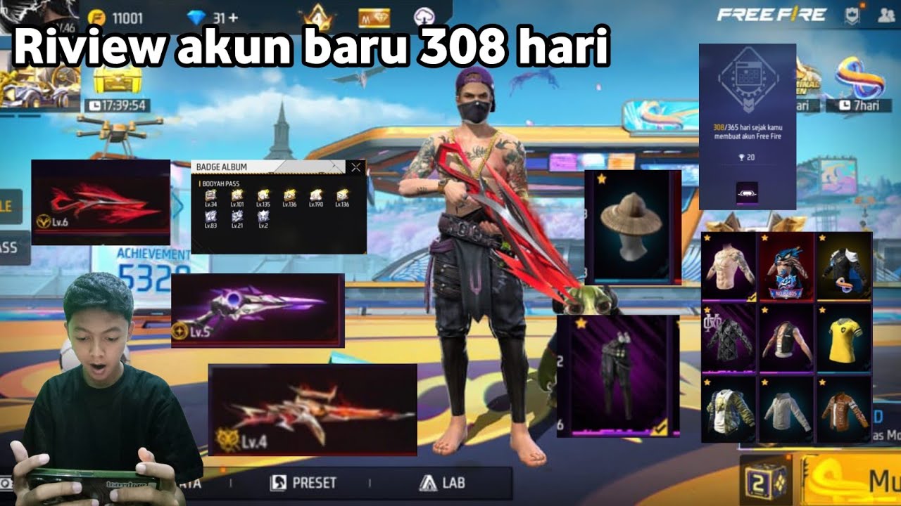 RIVIEW AKUN BARU 308 HARI, UDAH SE SULTAN INI?? 😱😱😱 #freefire #trending