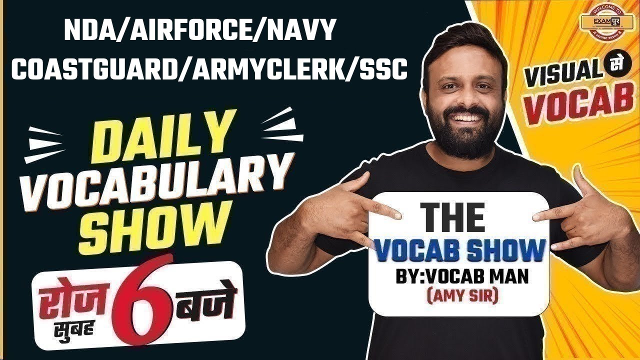 Daily Vocabulary Show | English Vocab Words | Vocabulary For Competitive Exams | English By Amy Sir