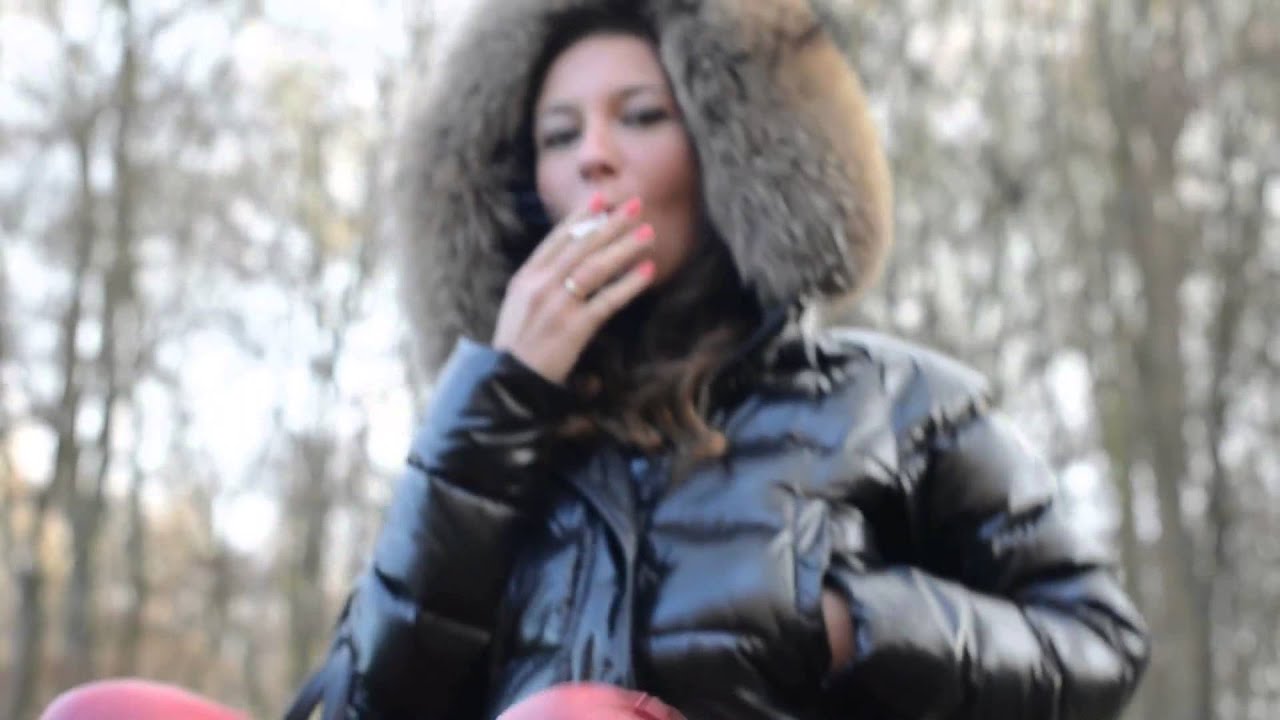 teasing miss sixty Leather panty & dimarni spike high heels boots & moncler fur downjacket