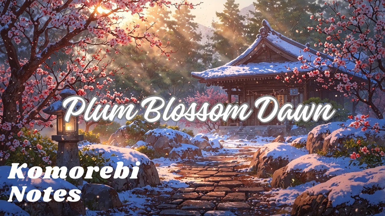 Japanese Lofi BGM🎶 / Plum Blossom Dawn 梅の花がほころぶ朝 /Komorebi Notes/ relaxing, work, study, driving