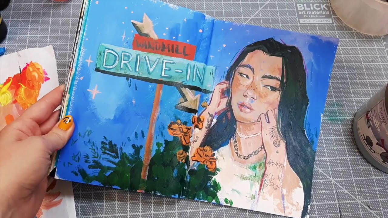 paint with me | rina sawayama sketchbook spread