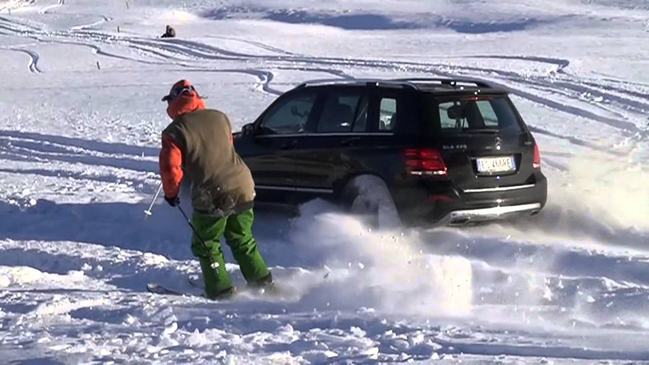 Mercedes Glk test on ice Livigno 2013
