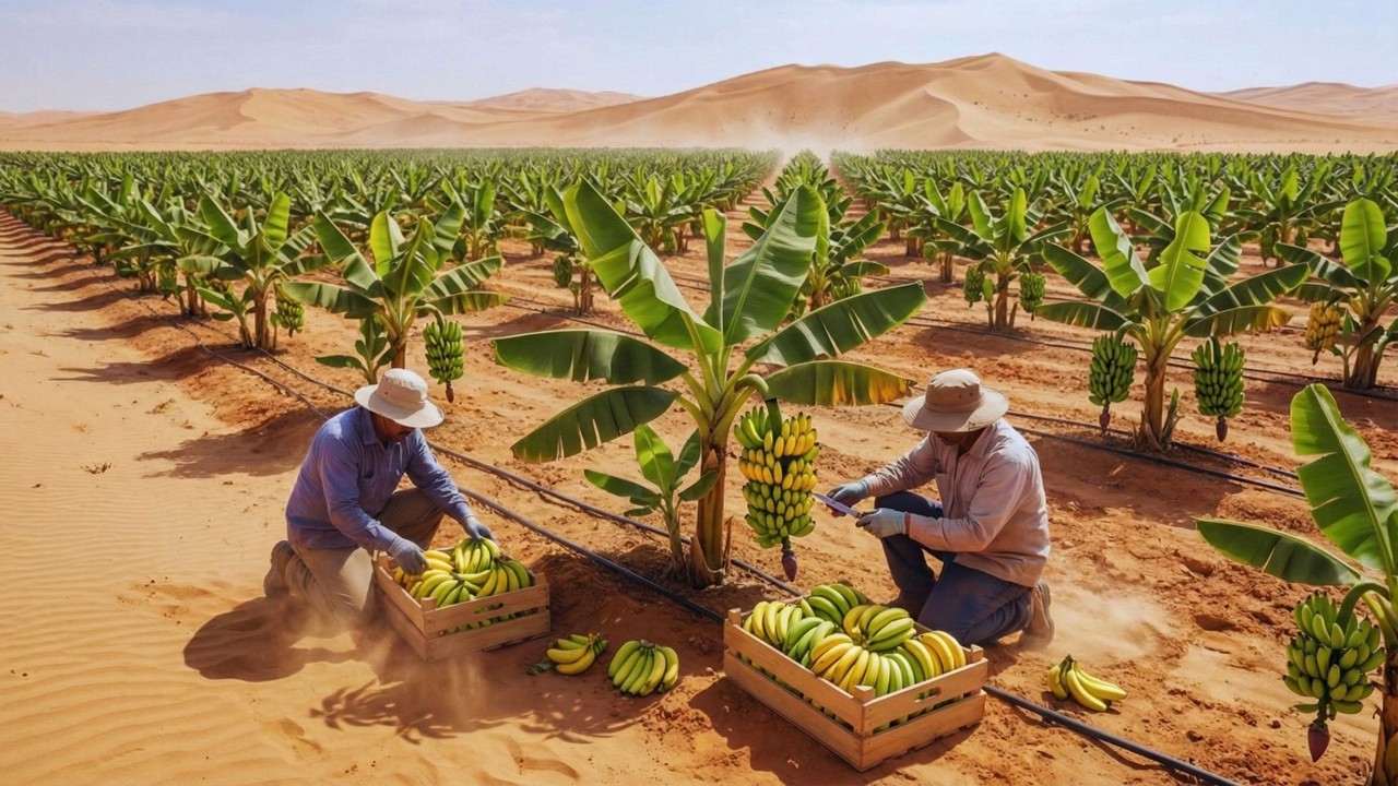 Plantaron plátanos en el desierto mexicano  Los resultados fueron asombrosos