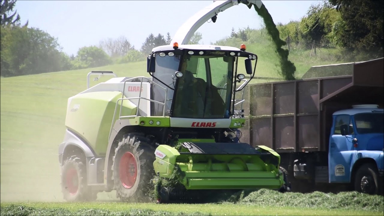 Zkouška nové řezačky Claas Jaguar 850