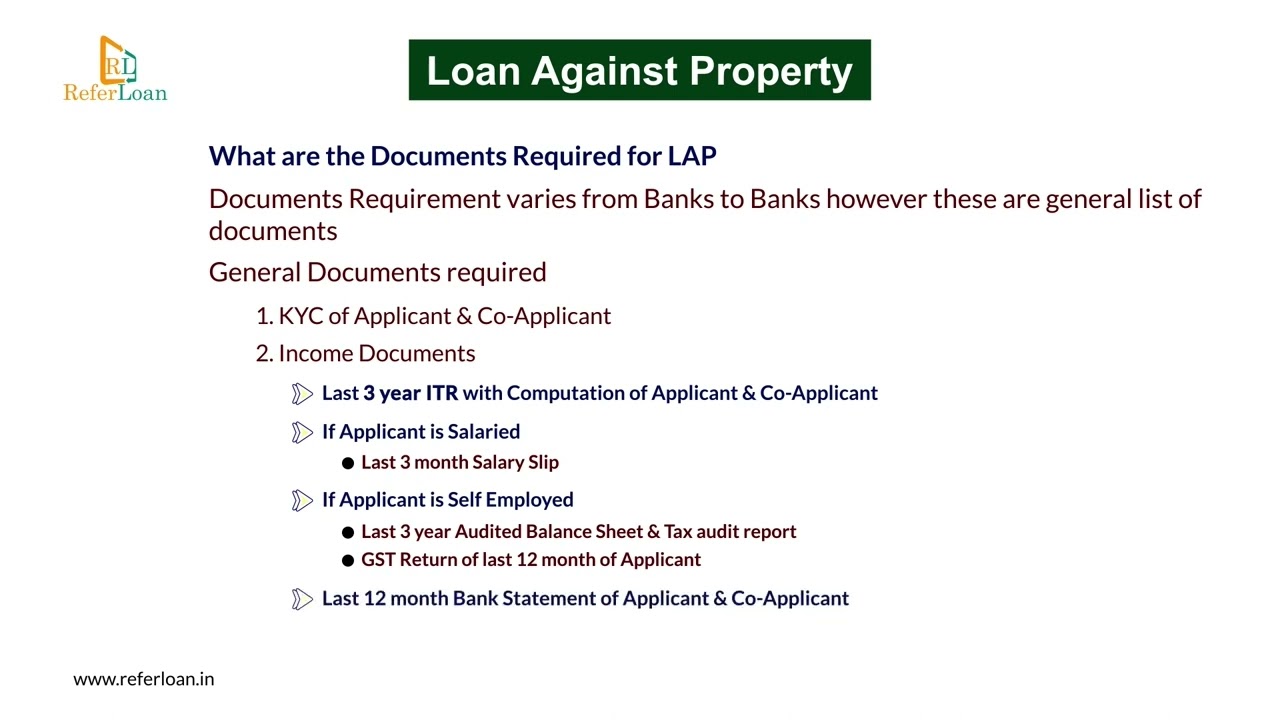 Loan Against Property Training Video