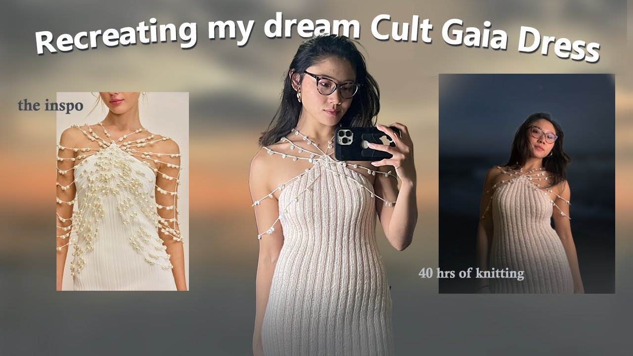 🐚 The Full Process of Making a Cult Gaia–Inspired Pearl Dress