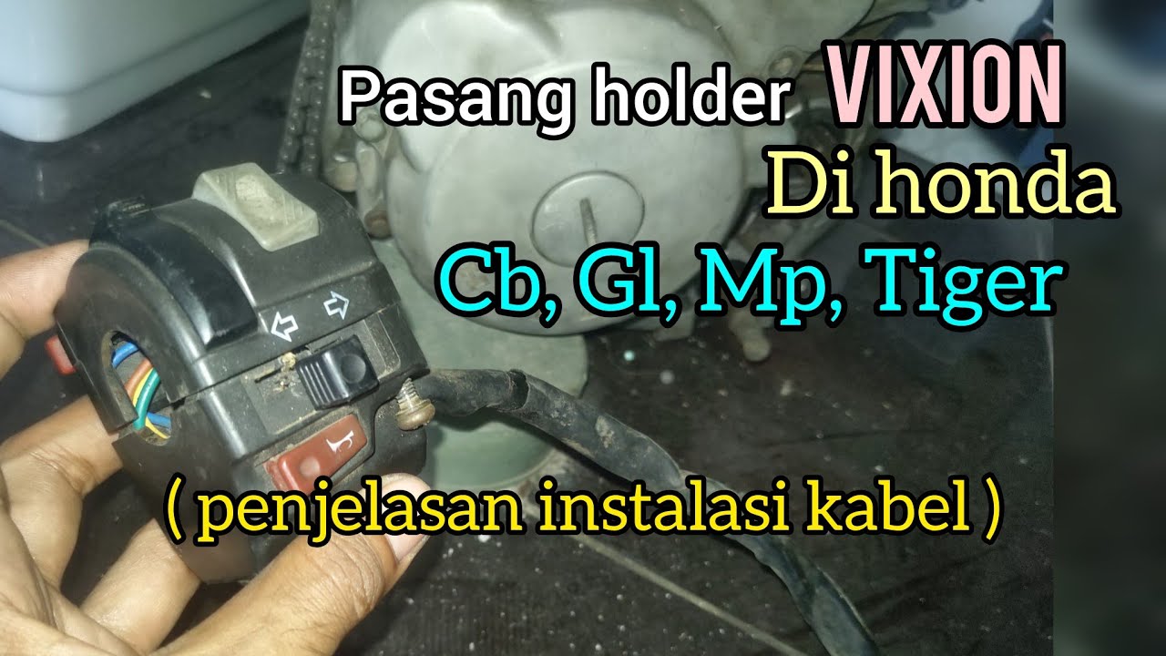 pasang holder VIXION di honda Cb, Gl, Mp, Tiger (penjelasan jalur kabel) #montir #mekanik #herex