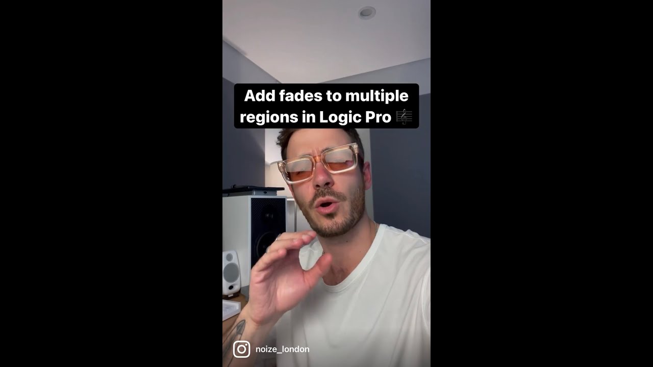 Add fades to multiple regions in Logic Pro 🎼