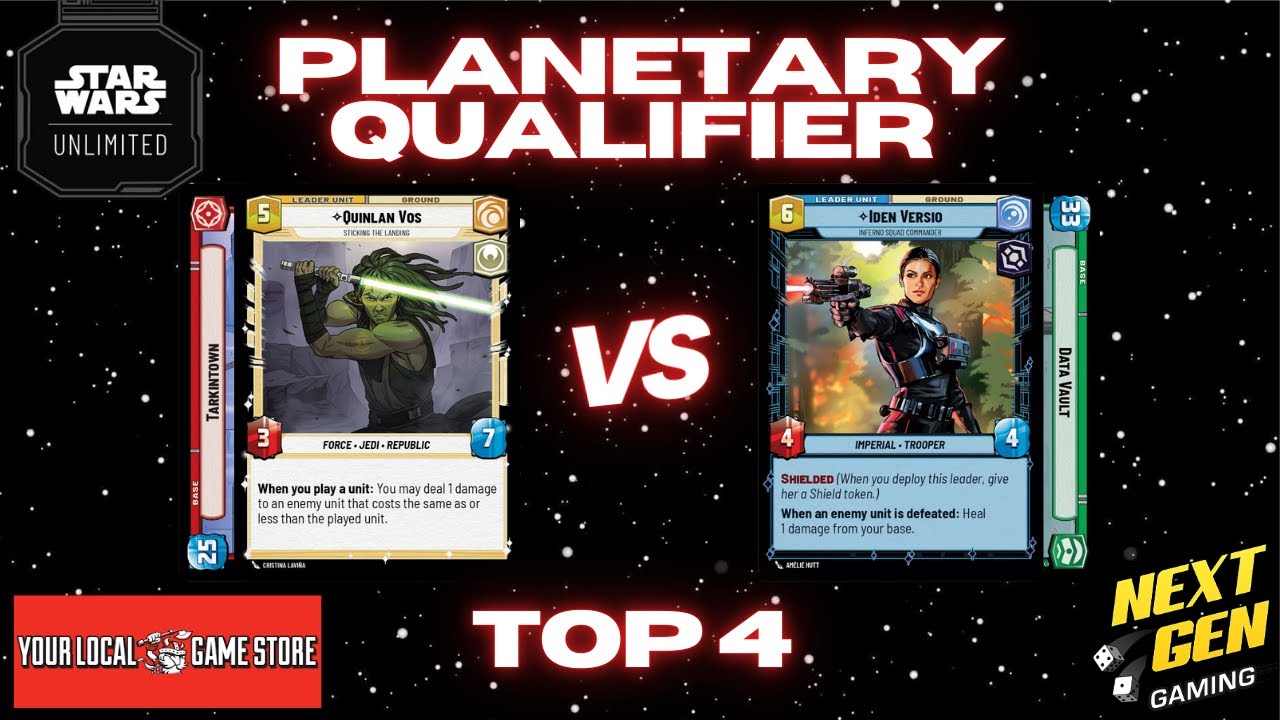 Star Wars Unlimited Planetary Qualifier | Quinlan TT vs Iden Data Vault | Semi-final | YLGS