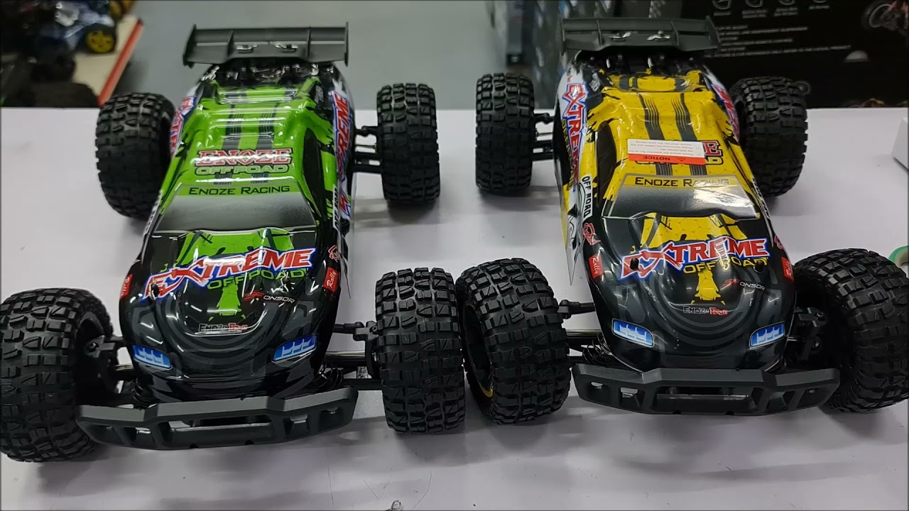 Enoze Truggy 1/10 brush unboxing and test 40kmh
