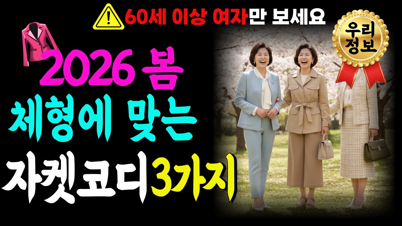 봄!! 체형에 맞는 자켓코디3가지 I 50대 패션  I 60대 패션 I 70대 패션 I 봄옷 I 옷 I 자켓
