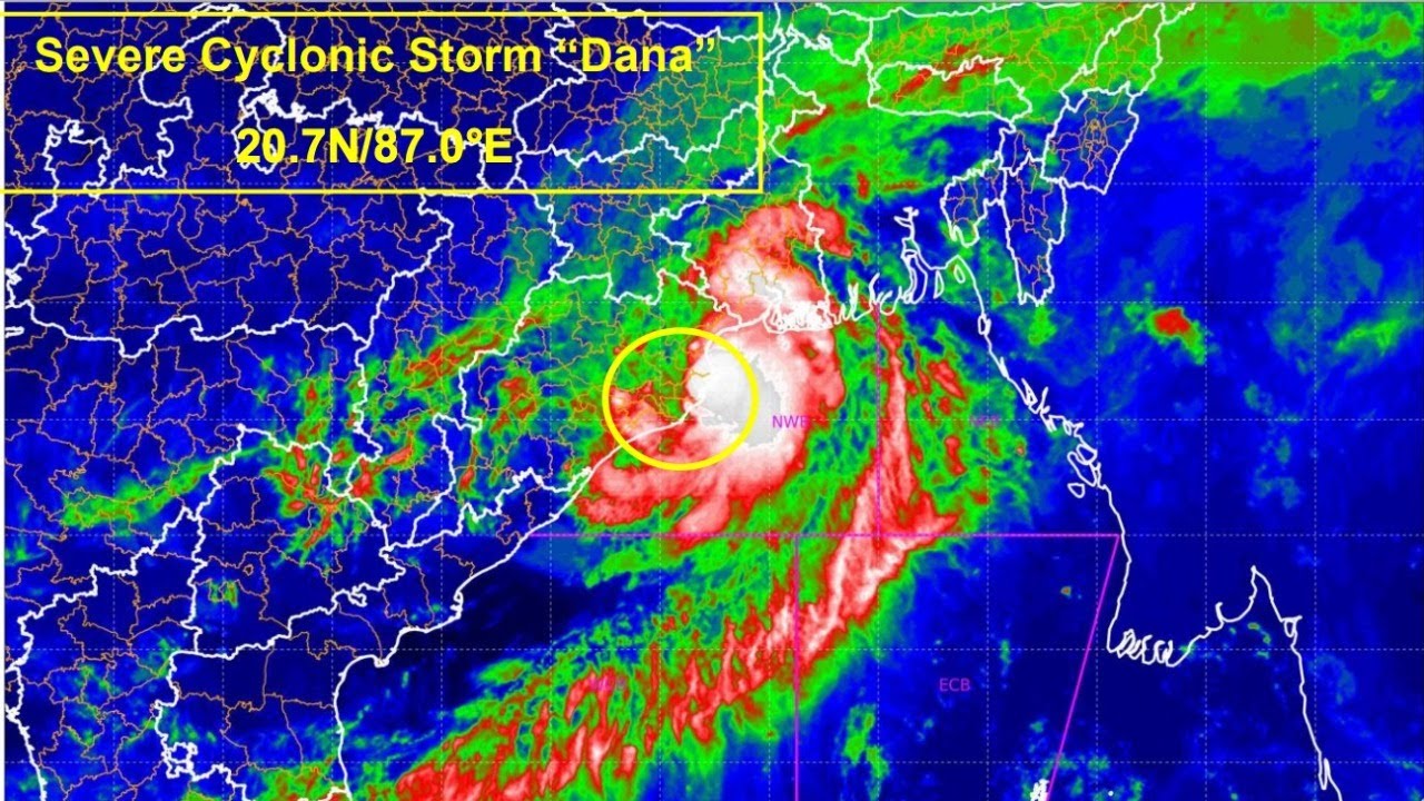 Cyclonic Storm Dana Makes Landfall in North Odisha Coast @MausamStation