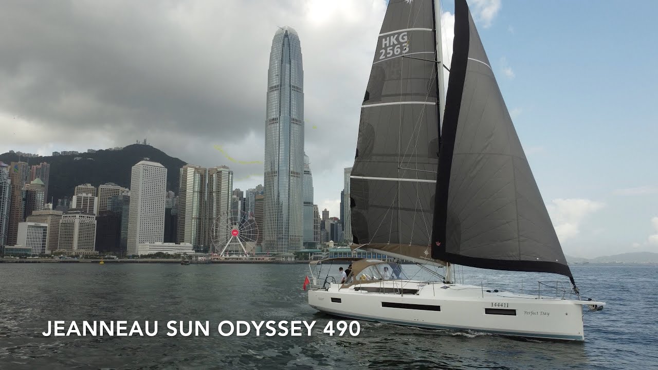Walkthrough Jeanneau Sun Odyssey 490 – Features Inspection, Sailing Footage in Victoria Harbour, HK