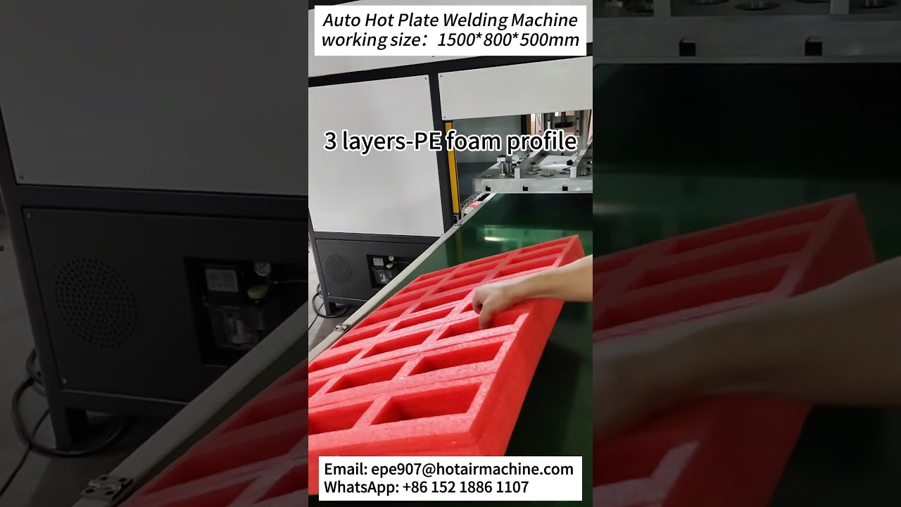 Custom PE EPE XPE Auto Hot Plate Welding Machine | Turkey Client Order | 3-Layer Foam Bonding Test