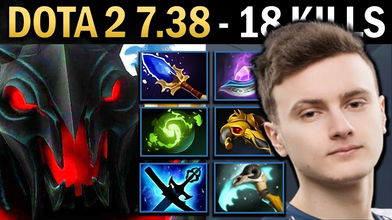 Shadow Fiend Gameplay Miracle with 18 Kills and Scythe - Dota 7.38