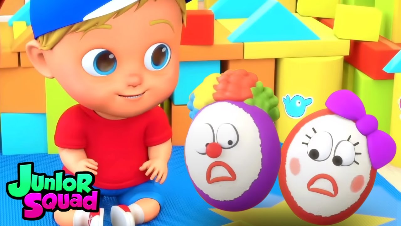 Humpty dumpty duvara oturdu | Bebekler için popüler şiir | Junior Squad Türkçe | Tekerlemeler