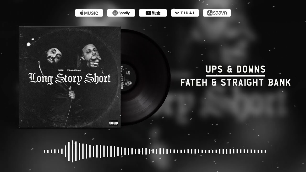 UPS & DOWNS - Fateh x Straight Bank (Official Audio Visualizer) [Long Story Short] New Punjabi Songs