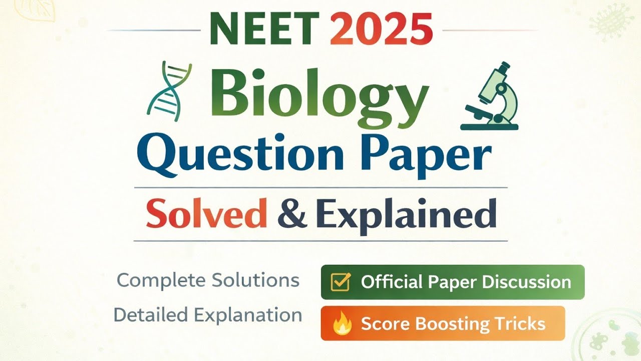 Solve NEET 2025 Biology Question Paper With Me🧠🔥 Don't Miss These Questions! @biofyneet8548 