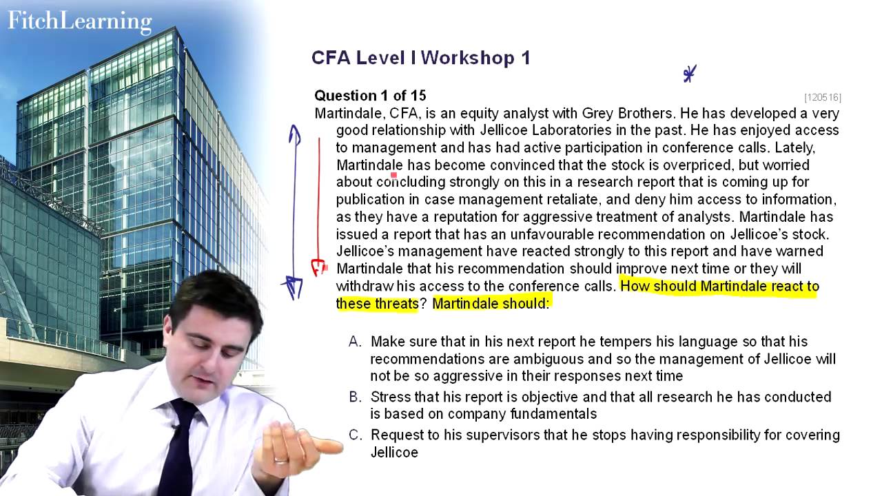 CFA Level 1 exam practice - Question 1 - Ethics and Professional Standards and Quantitative Methods