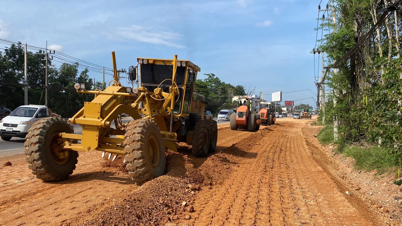 Motor Grader CAT 140H VHP PLUS  มิกซ์ดินลูกรัง หจก.สุชาบดีก่อสร้าง