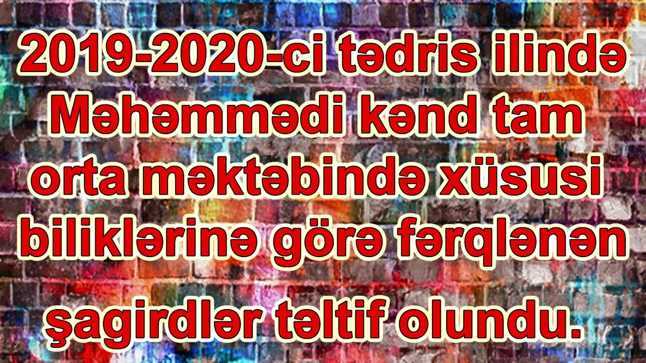 Məhəmmədi kənd tam orta məktəbində Təltif olunan şagirdlərimiz