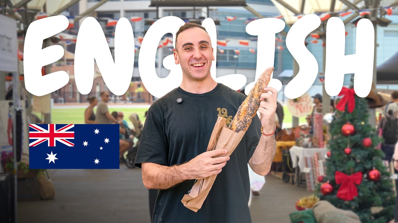 Learn English at a Christmas Market in Sydney | Comprehensible Input | English Lesson Vlog