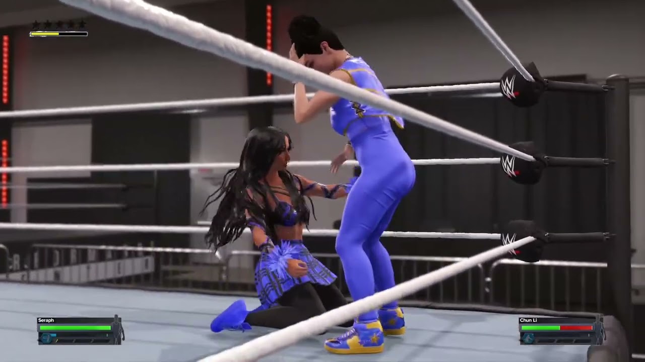 Low blow to Chun Li WWE 2k24 low blow only both outfit