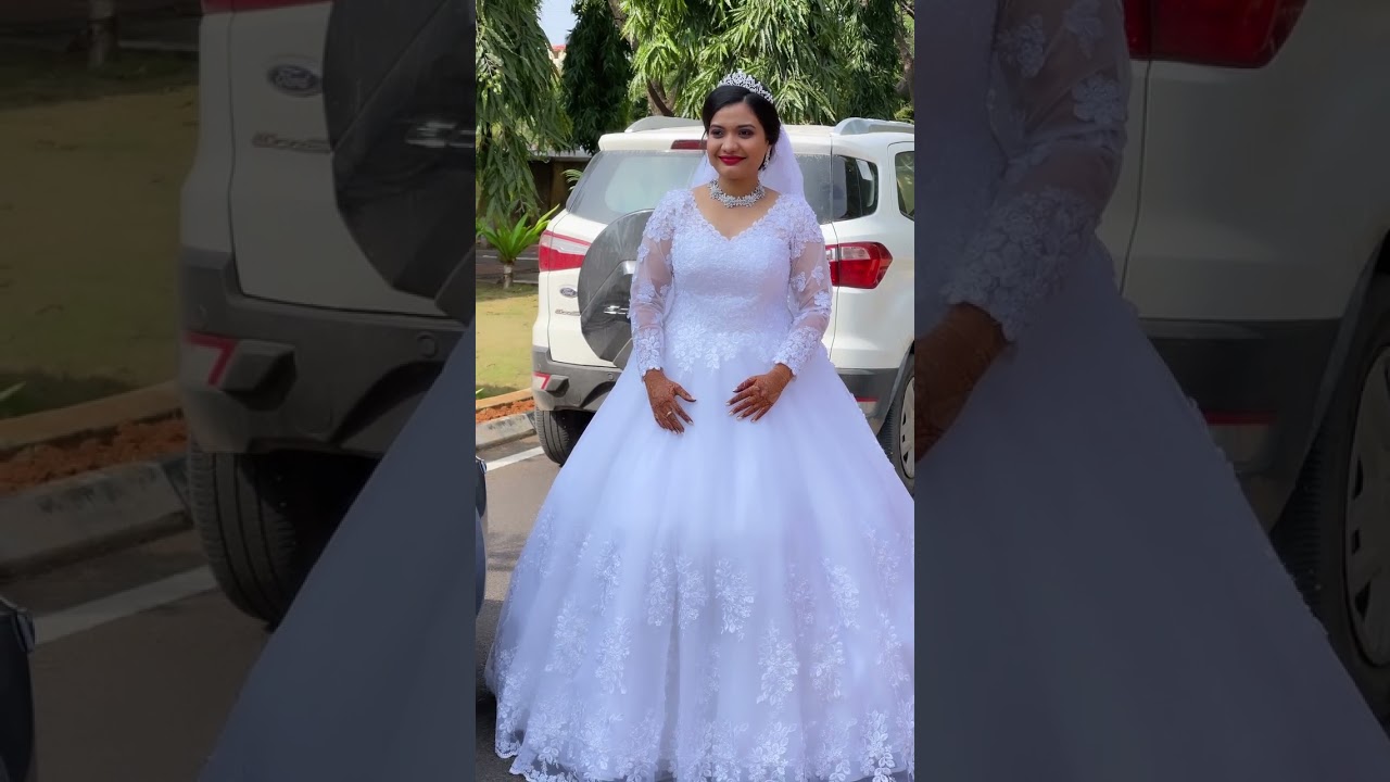 Christian Bridal look | Bridal makeup | Bridal gown | White gown | Christian wedding #shorts