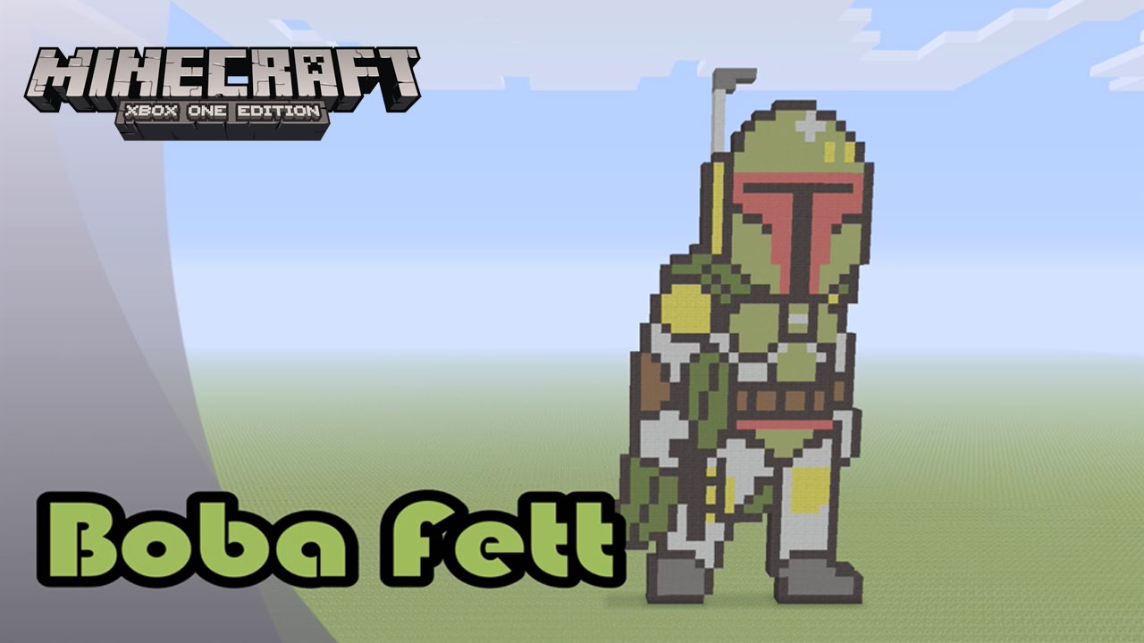 Minecraft: Pixel Art Tutorial and Showcase: Boba Fett (Star Wars)