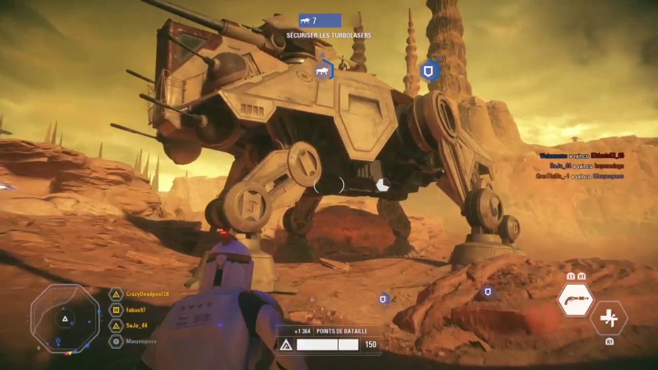 STAR WARS Battlefront 2 - Gameplay Géonosis Assaut Galactique (République) - PS4 FR