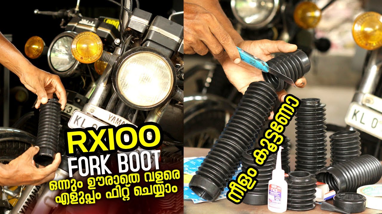 Fork boot installation on yamaha RX100 | RX135, Tutorial