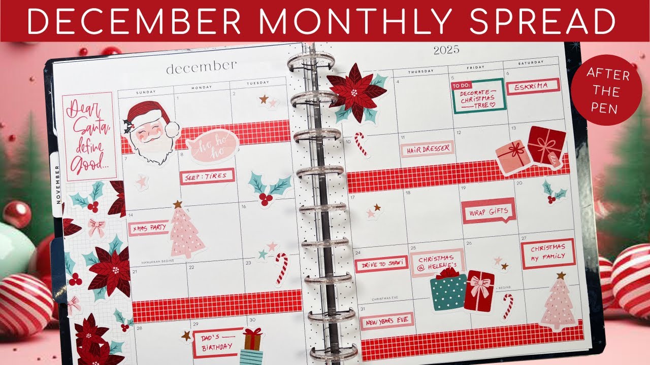 Plan with me: My December Monthly Spread | Happy Planner