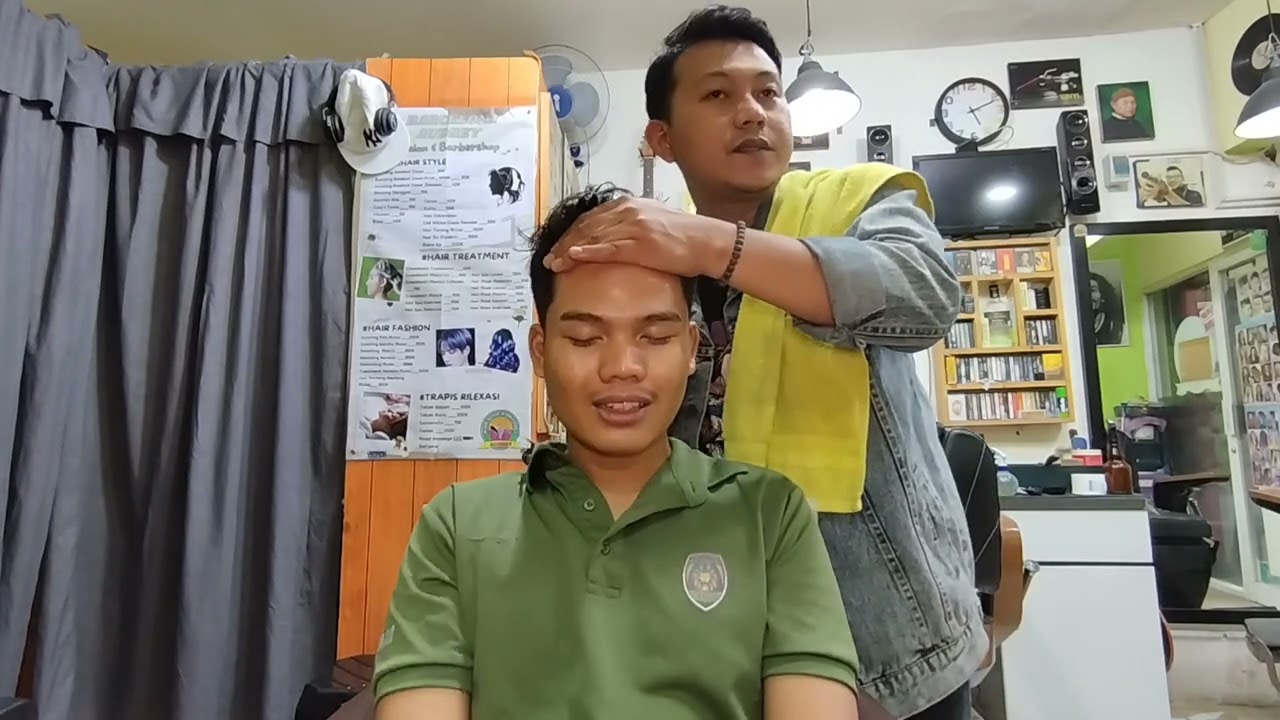 Head Massage + kretek ,bunyinya kaya kerupuk gaess #headmassage #kretek #asmr