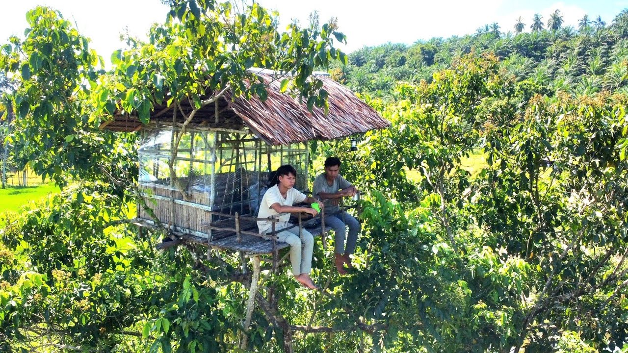 Berkemah di Rumah Pohon, Hujan, Mancing dan Membakar ikan, Shelter nyaman