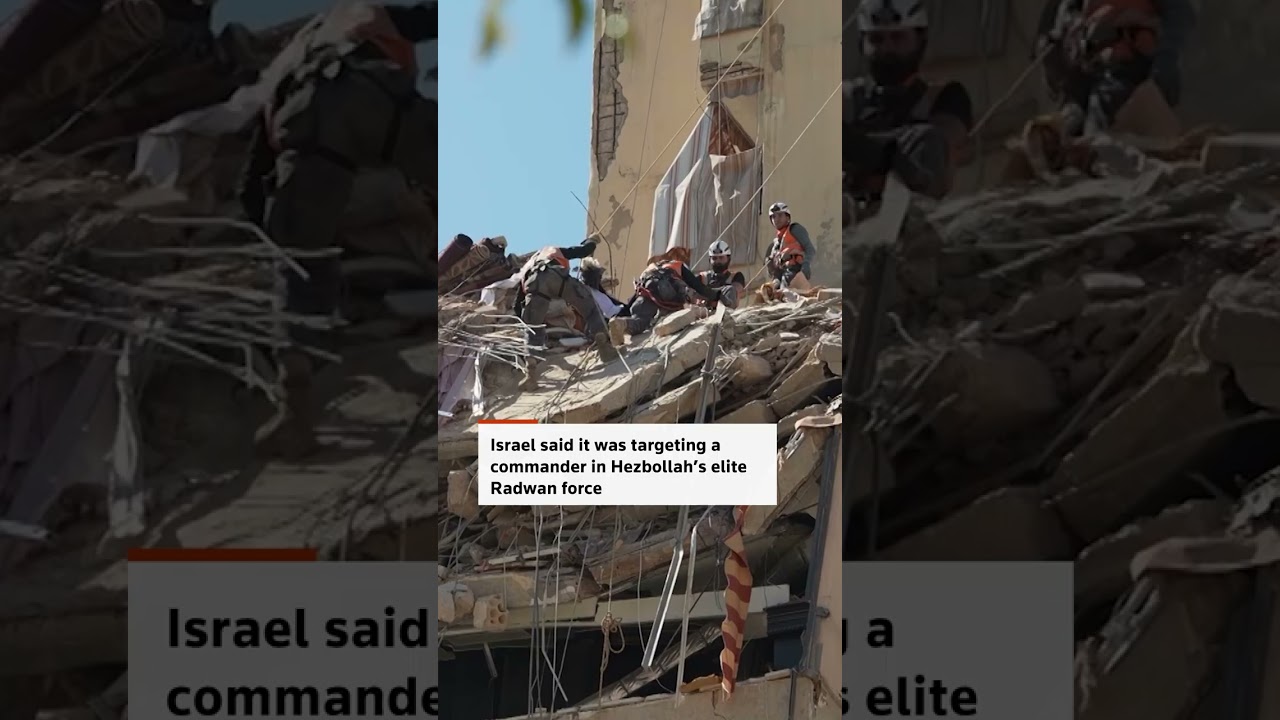 Aftermath of Israeli strike on Beirut suburbs