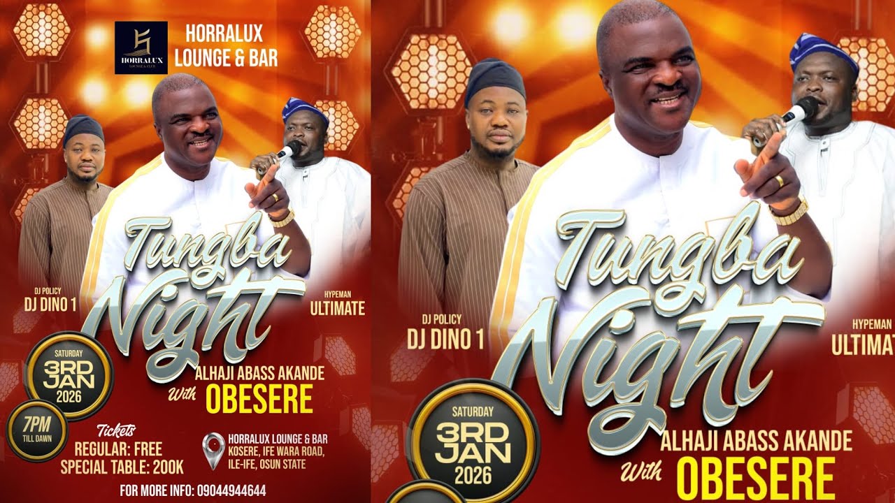 ALH. ABASS AKANDE OOSHA NLA_ HORRALUX TUNGBA NIGHT. 3RD. JAN.2026