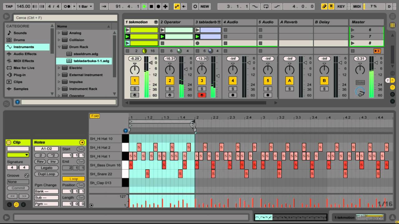 Ableton Live tutorial simple1 tekno base (https://soundcloud.com/user9855990)