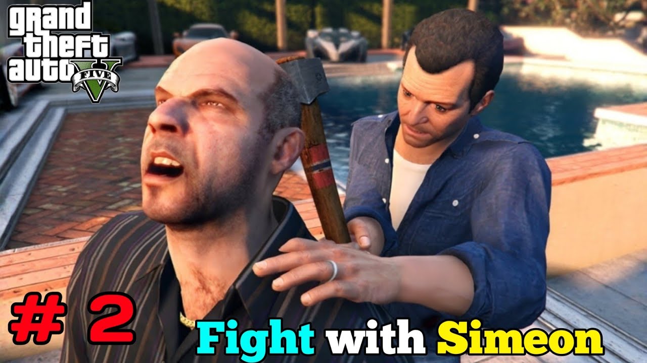 Michael Fight With Simeon GTA 5 | Franklin Fight With Vagos Gang |  Gta V GAMELPAY # 2