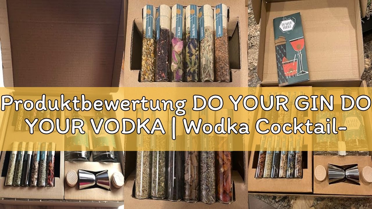 Produktbewertung DO YOUR GIN DO YOUR VODKA | Wodka Cocktail-Infusions zum Selber machen | Geschenk I