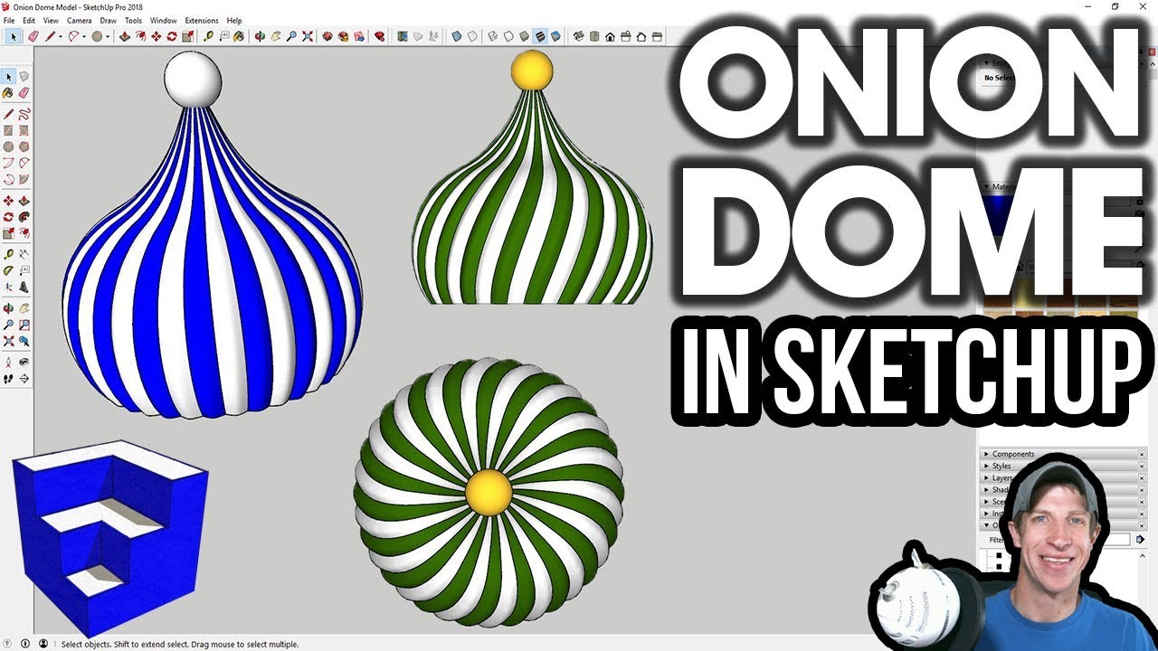 Modeling an ONION DOME in SketchUp