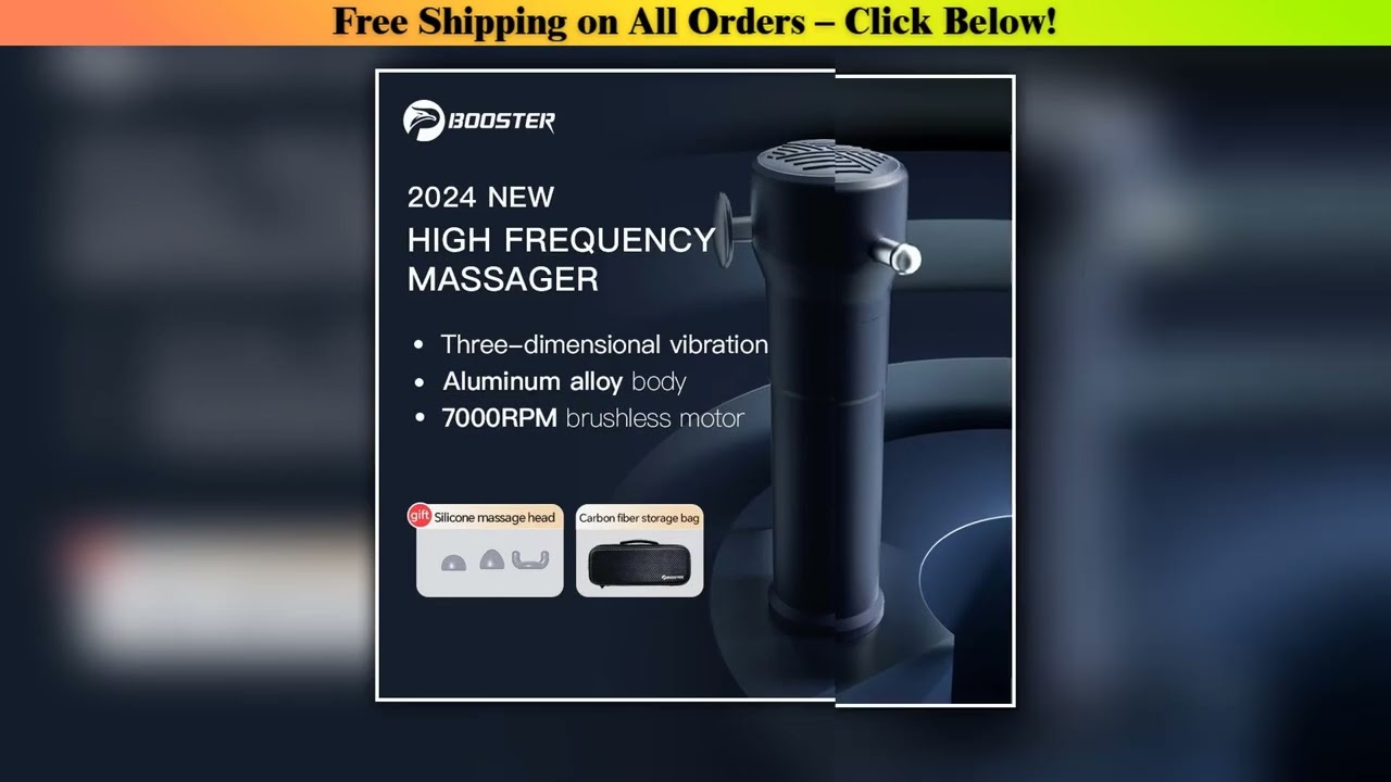 Booster Upgraded Massage Gun Powerful Handheld Cordless Deep Tissue Vibrating Muscle Massager with